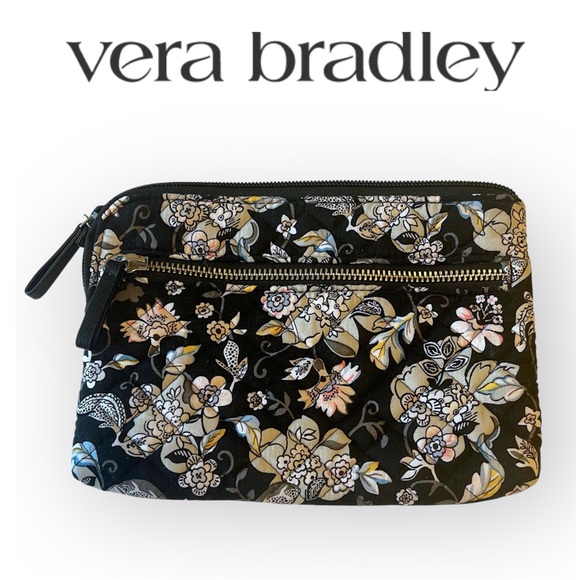Vera Bradley quilted zippered wallet, floral print 8.5”x5.5” - Picture 1 of 11